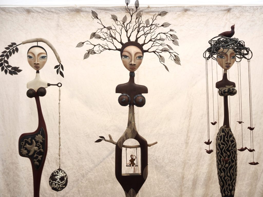Abstract sculptures of women