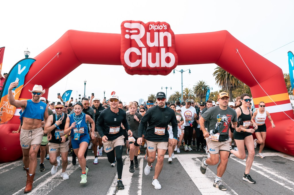 Runners start a race