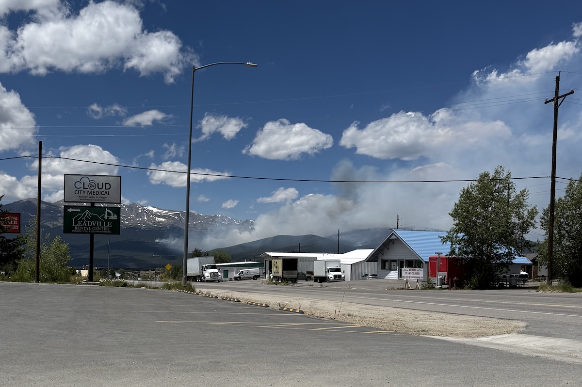 A view from Leadville as the Willow fire burns.