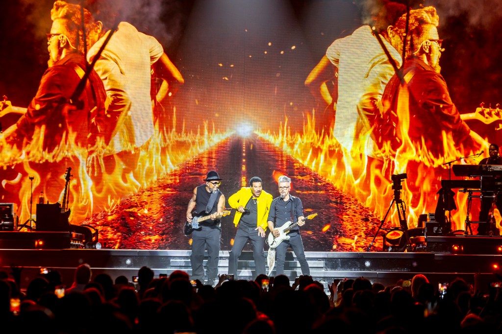 Lionel Richie performing live at Ball Arena in Denver, Colorado, on July 31 for the Sing a Song All Night Long tour.