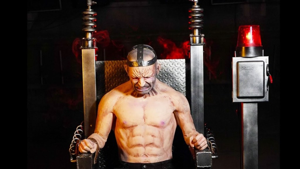 The electric chair animatronic from Distortions Unlimited