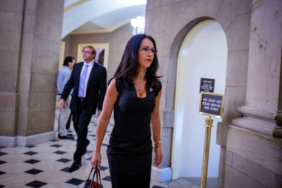 Congresswoman Lauren Boebert walks through the halls of the Capitol Building in Washington, D.C., in 2023.