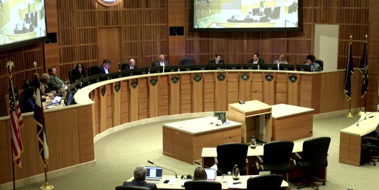 screenshot of an Aurora City Council meeting