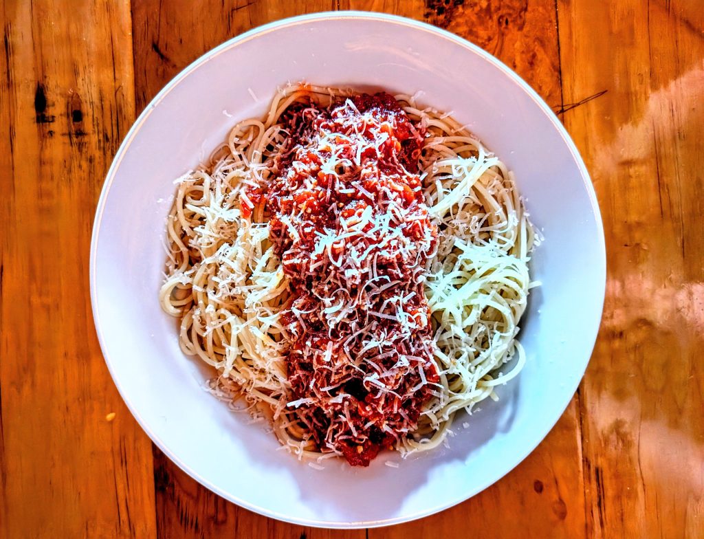 bowl of spaghetti