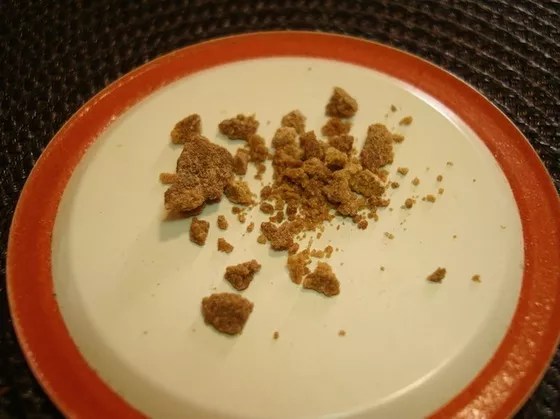 Blended THC bubble hash
