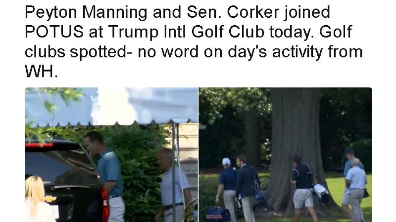 Peyton Manning Faces Backlash After Golfing With Donald Trump