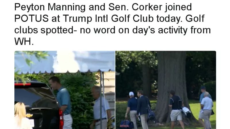 Peyton Manning Faces Backlash After Golfing With Donald Trump