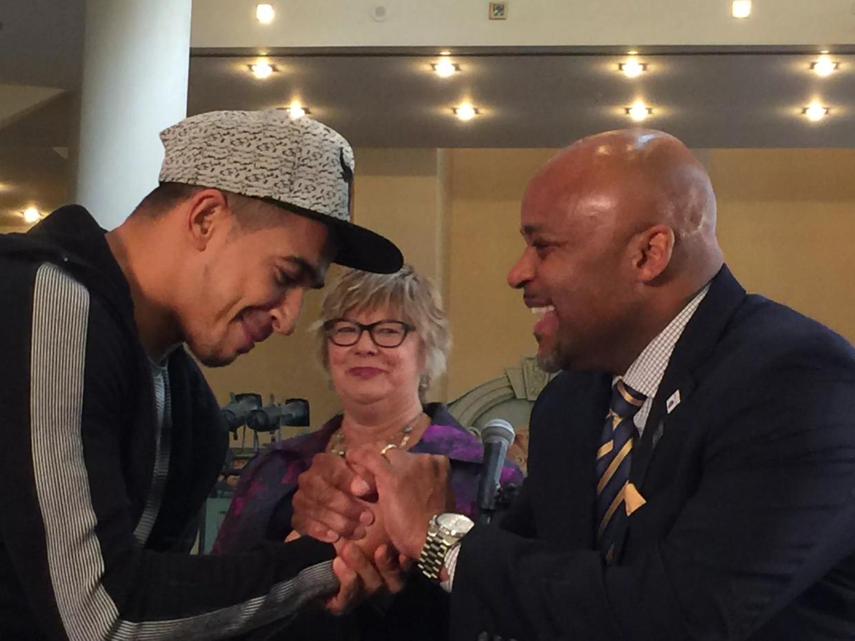 Mayor Hancock Gets Schooled in Hip-Hop for Denver Arts Week 2017