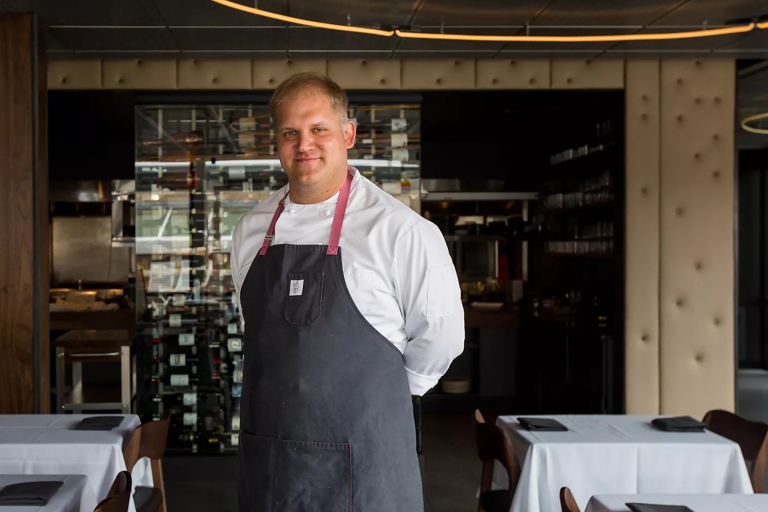 a man in an apron