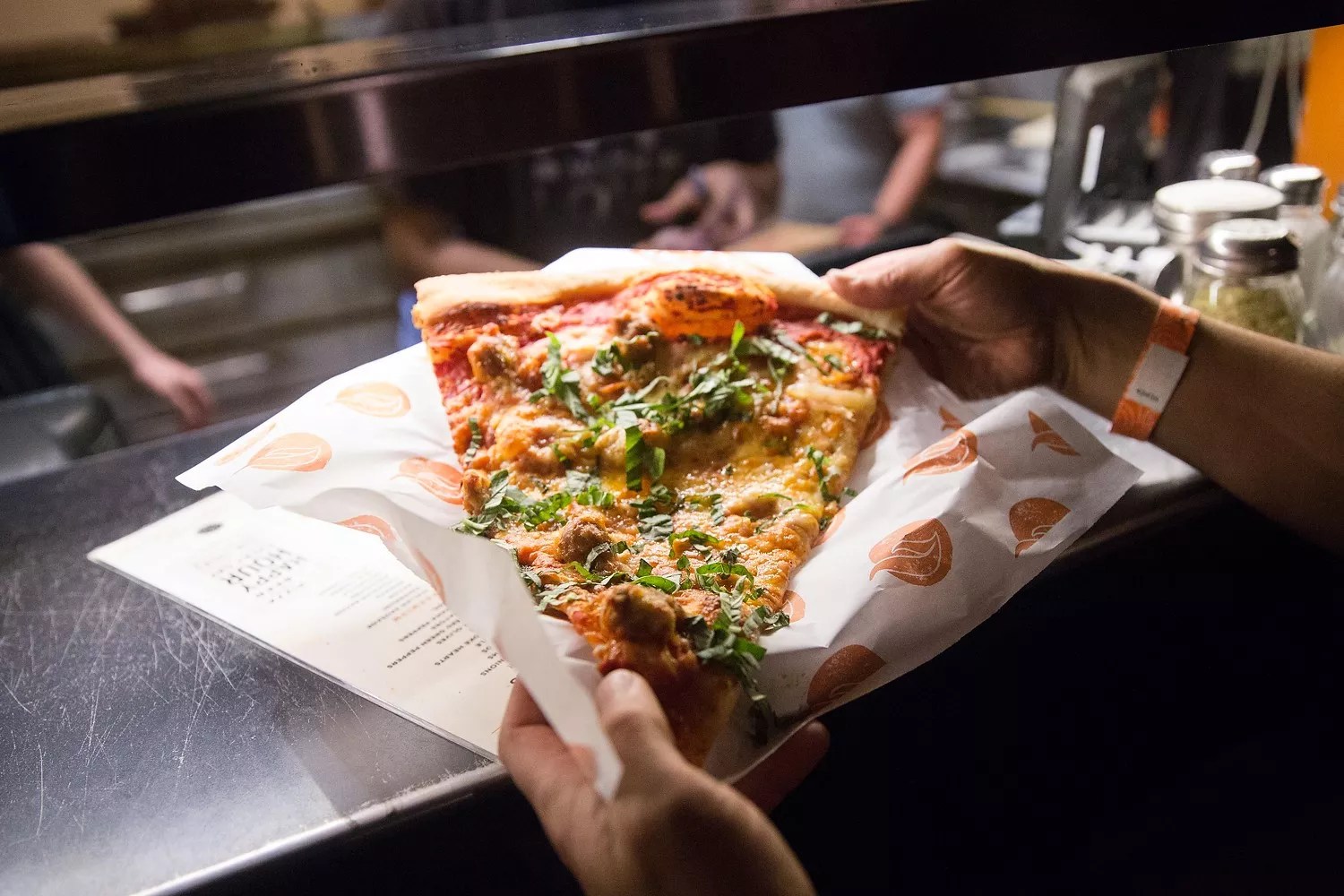 a slice of pizza