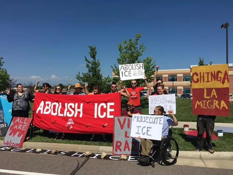 Protesters at Local ICE Office Argue the Federal Agency Shouldn’t Exist