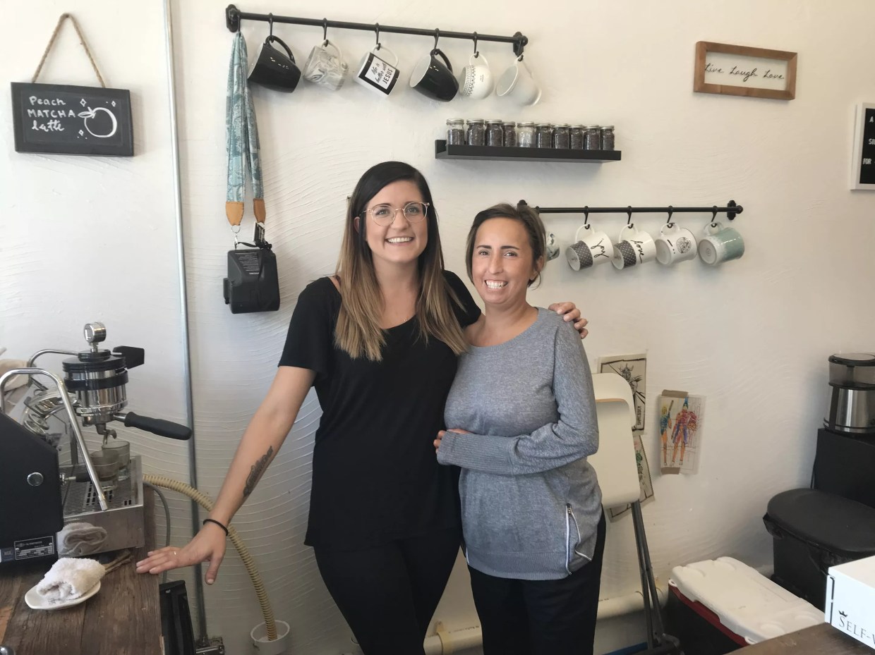 Pour Coffee Pours Coffee Inside North City Park Hair Salon