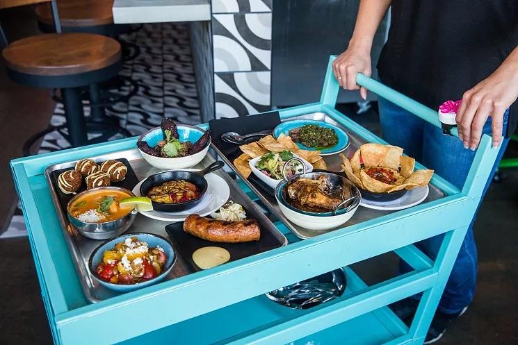 cart filled with food
