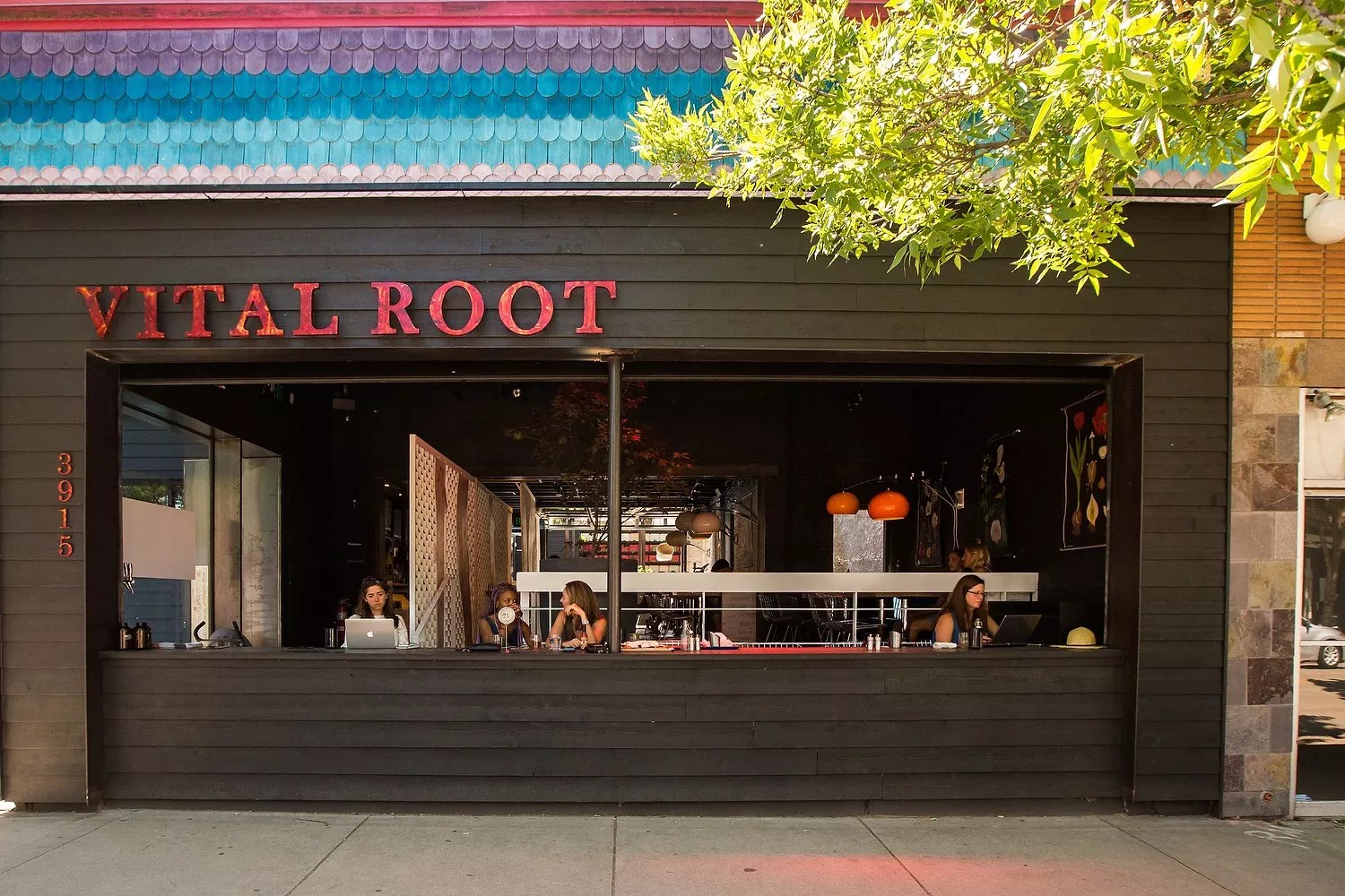 the front of a restaurant