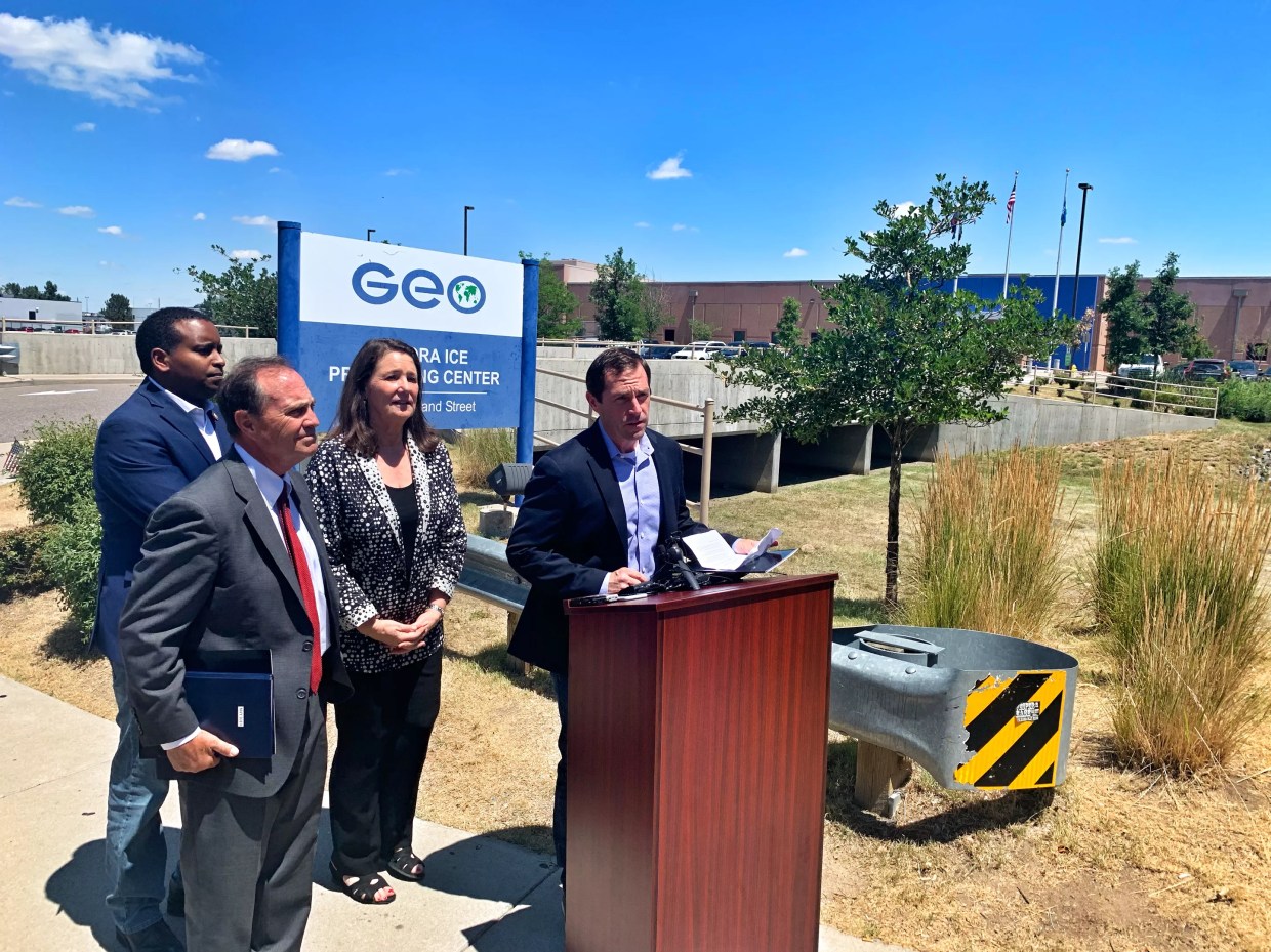 Colorado’s Congressional Democrats Inspect GEO Detention Facility in Aurora