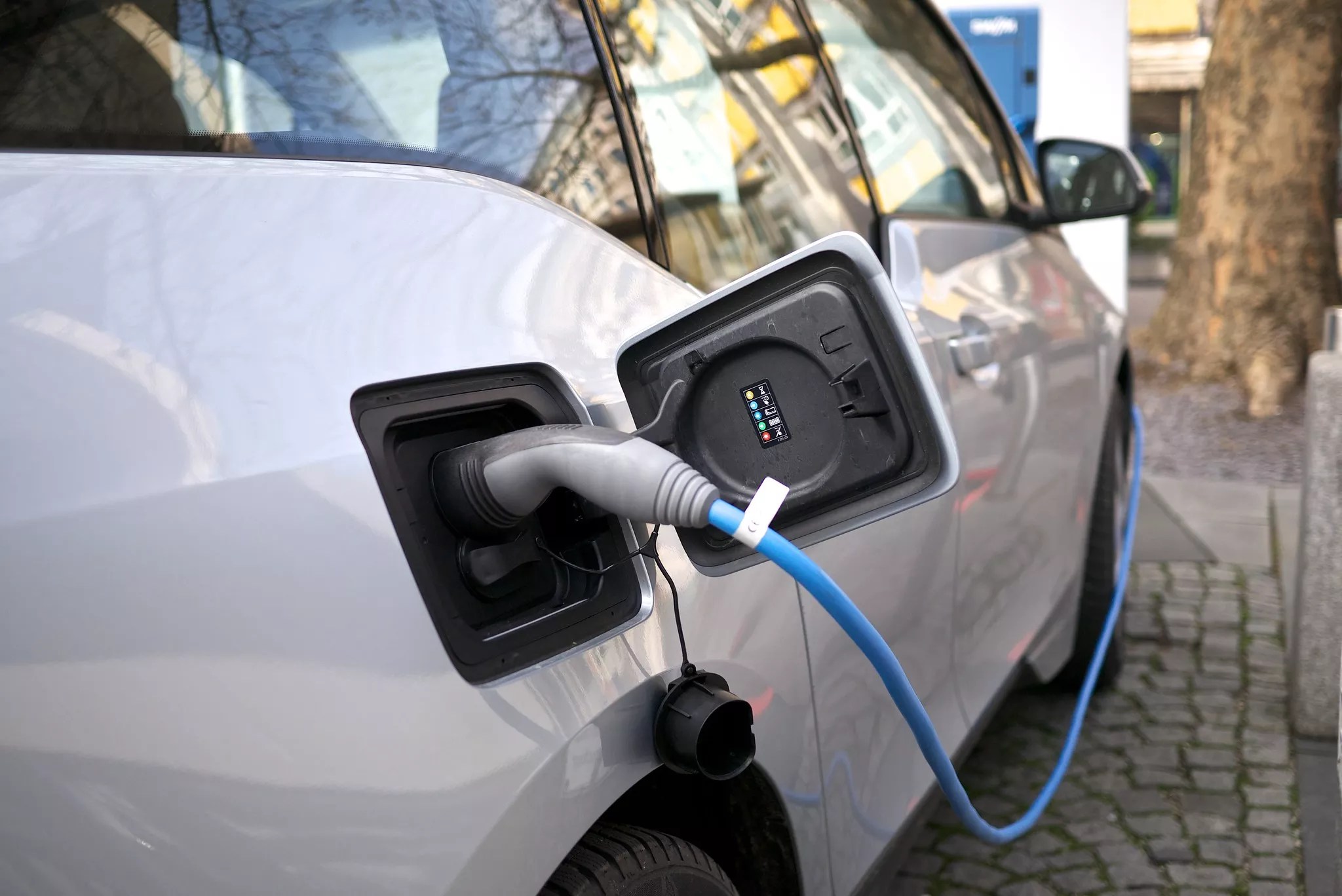 Silver electronic vehicle charges