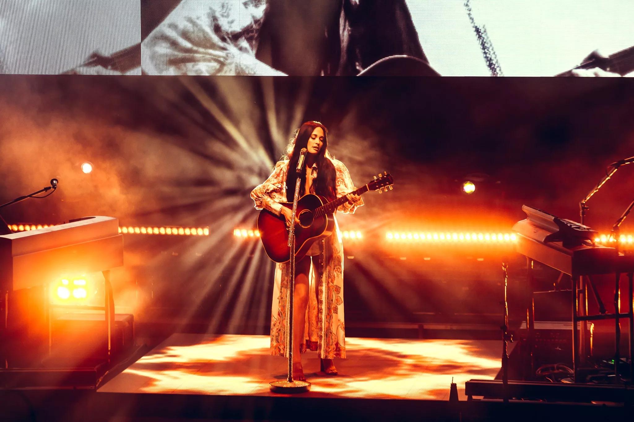 Kacey Musgraves performing at Red Rocks in Colorado.