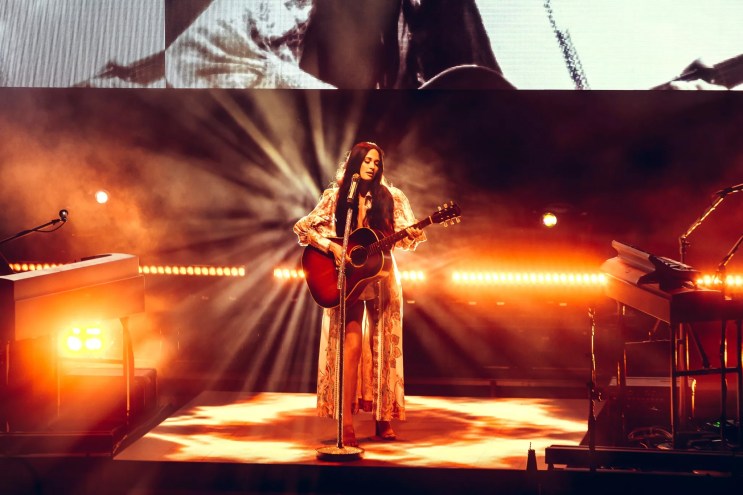 Kacey Musgraves performing at Red Rocks in Colorado.