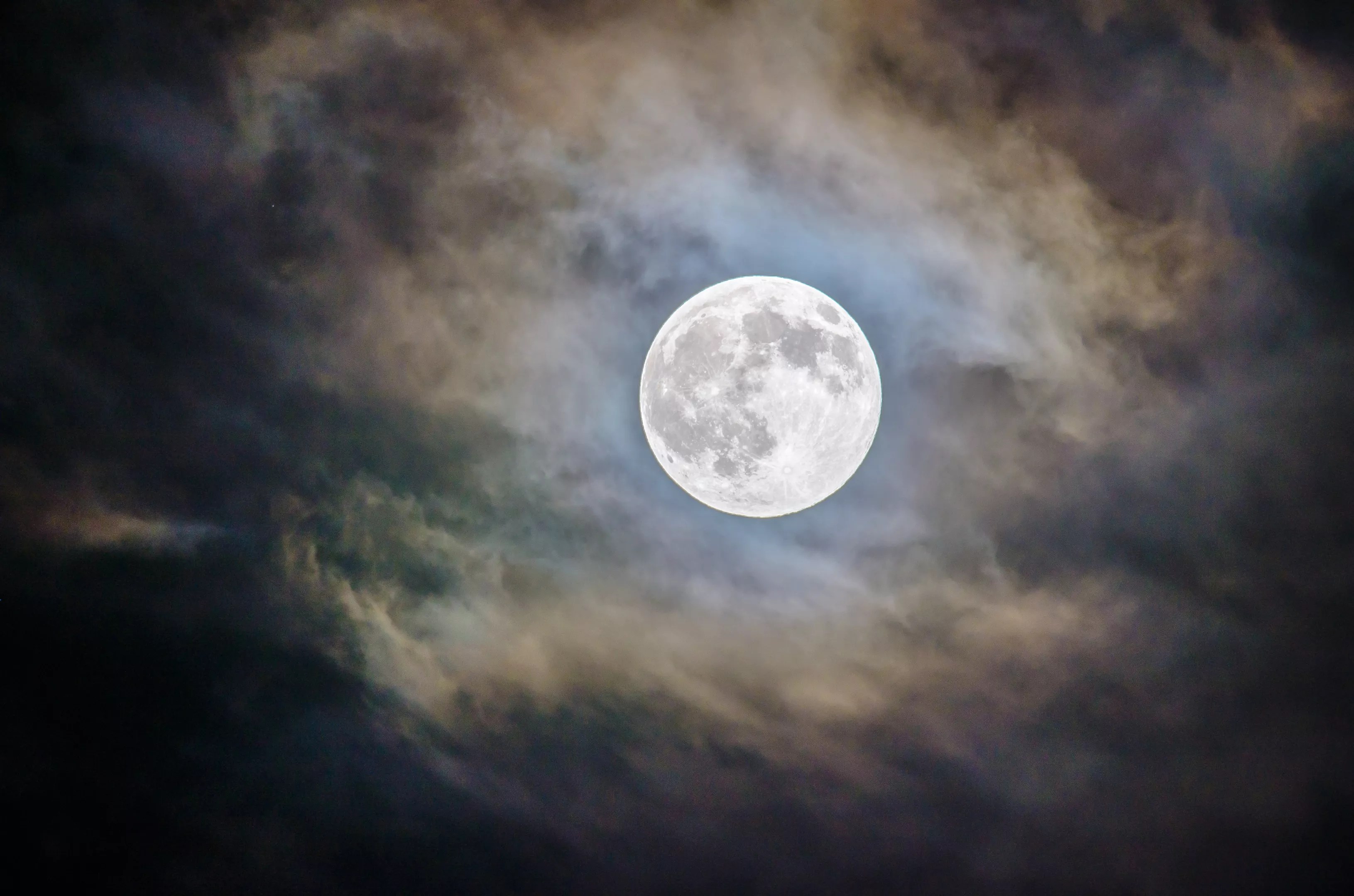 A full moon in the sky