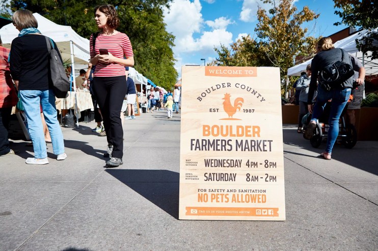 sandwich board sign outside