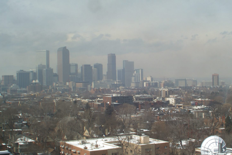 What's with the poor air quality and dirty clouds in Denver?
