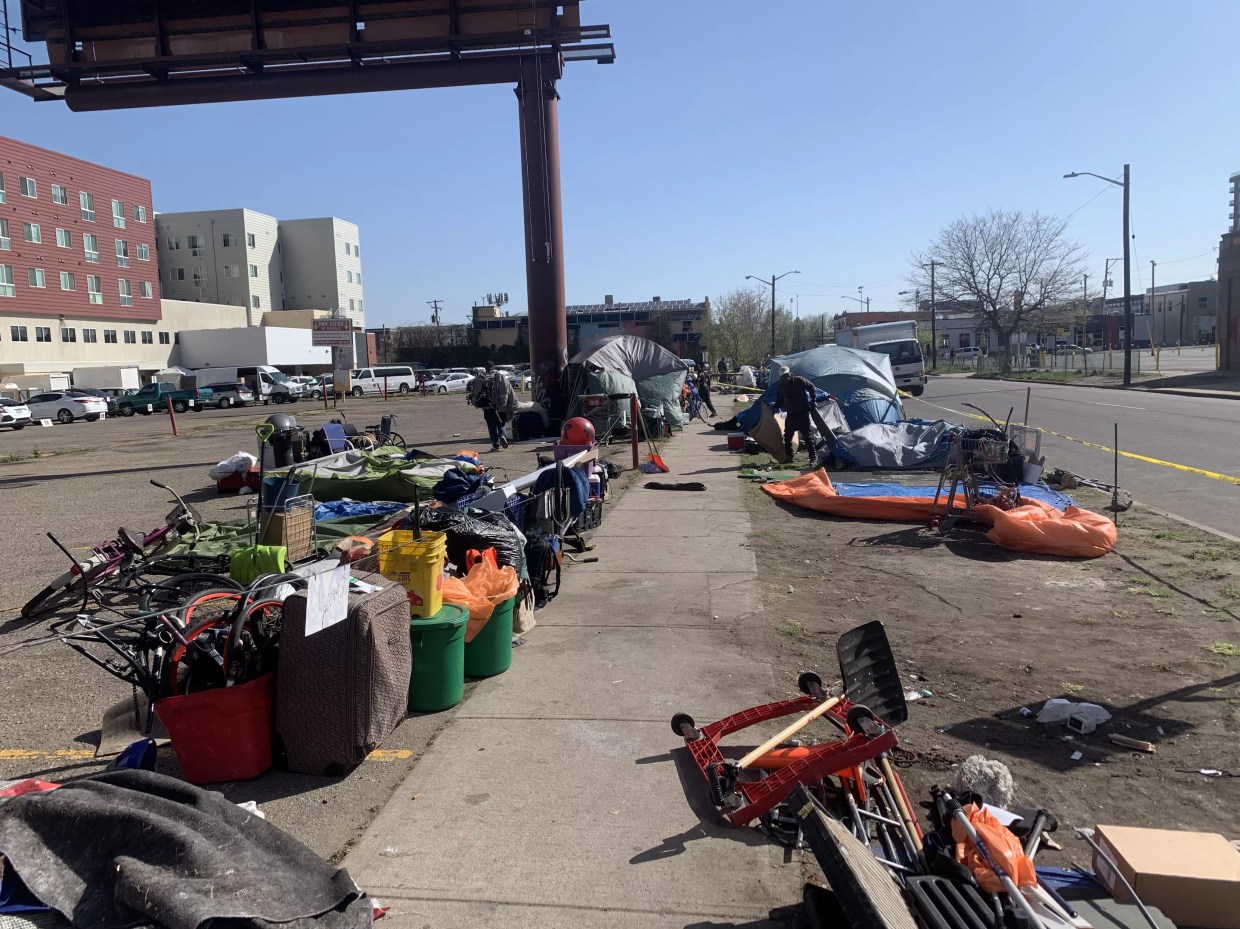 Denver Clearing Homeless Encampments in Five Points Today