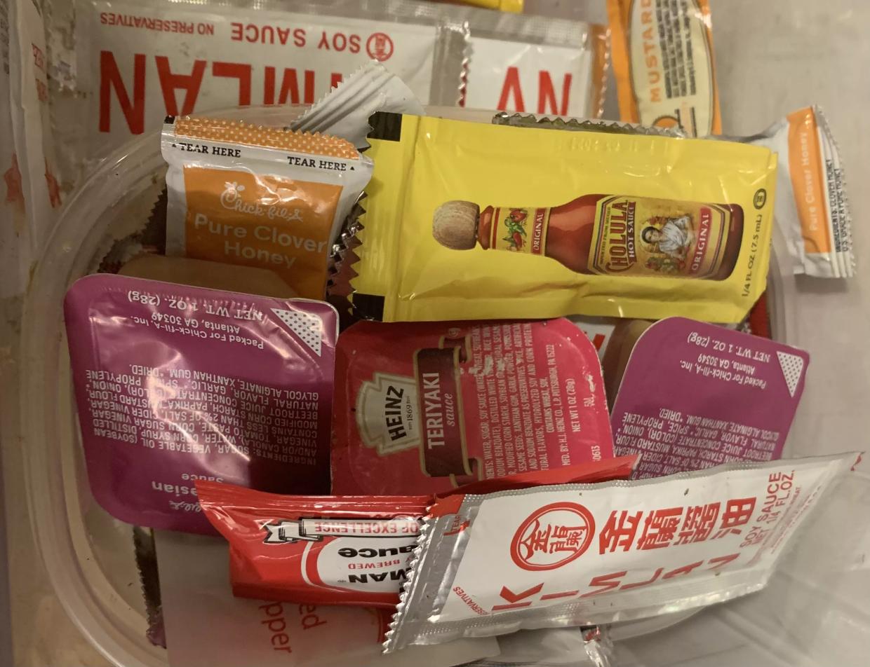 Kendra Black Proposing Utensil, Condiment Opt-In for Takeout, Delivery