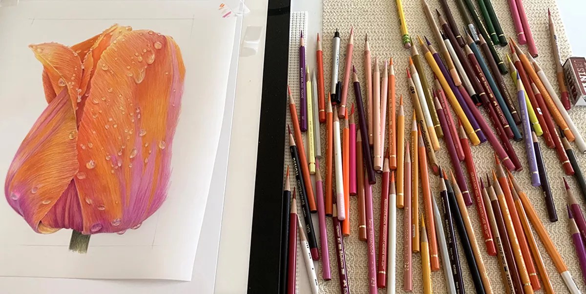 Artist Susan Rubin Brings a Garden of Flowers Indoors on Gallery Walls
