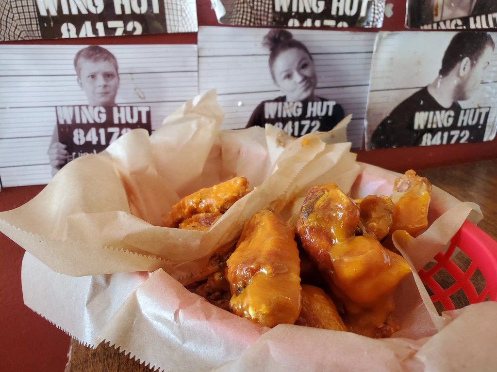 chicken wings in a basket