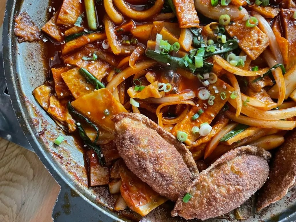 Noodles and meat