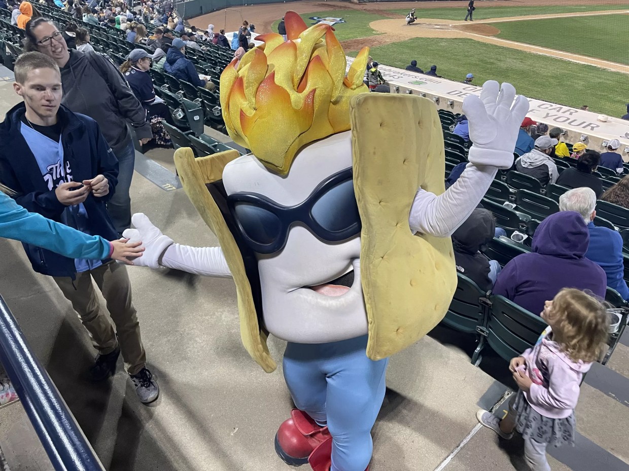 Rocky Mountain Vibes s'mores mascot Toasty