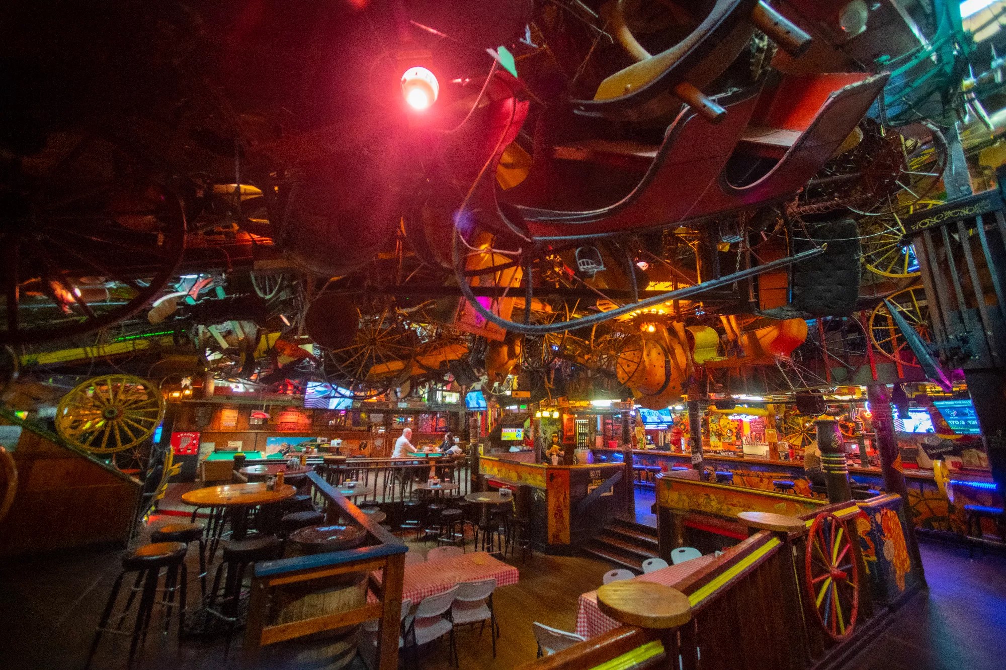 bar with ecelectic decor