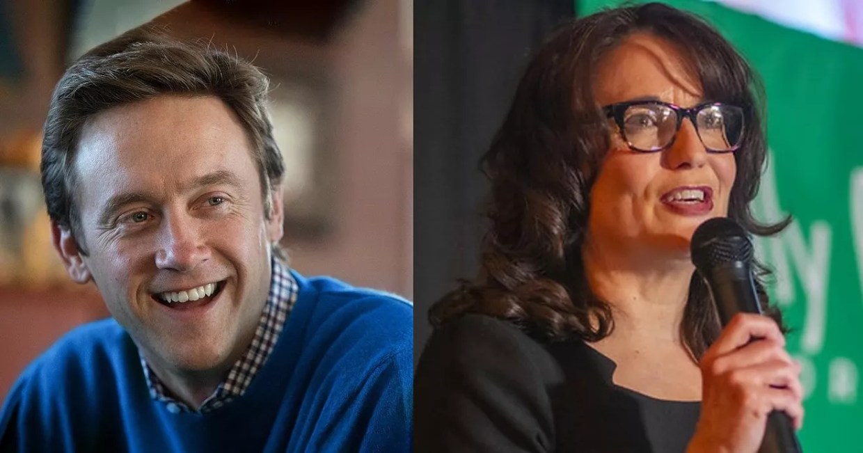 Denver mayoral candidates Mike Johnston and Kelly Brough