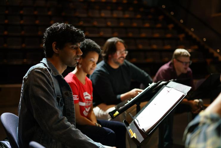 actors read from scripts