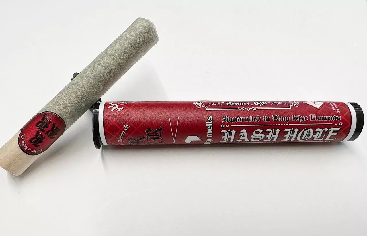 Red Roots pre-rolls are hash hole joints made with a gram of rosin, and burn like an ash doughnut.