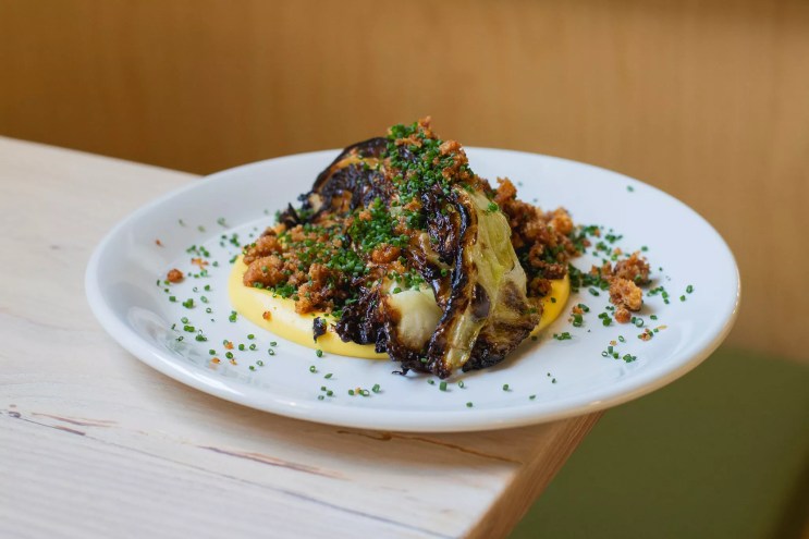 caramelized cabbage on a plate