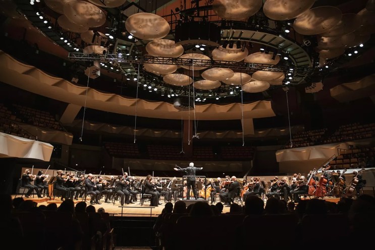 a symphony orchestra playing