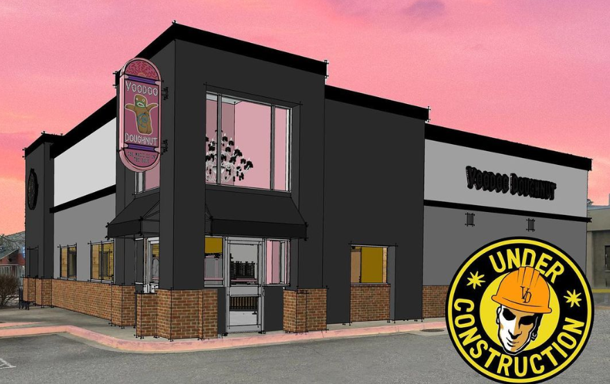 a rendering of a black building