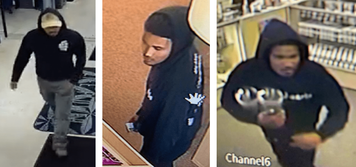 Surveillance footage of an alleged marijuana thief