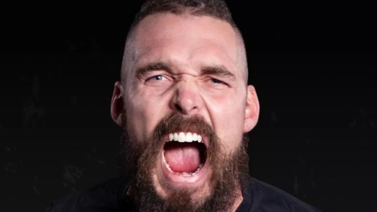 man with mouth open