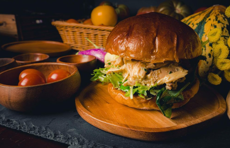 a pulled chicken sandwich