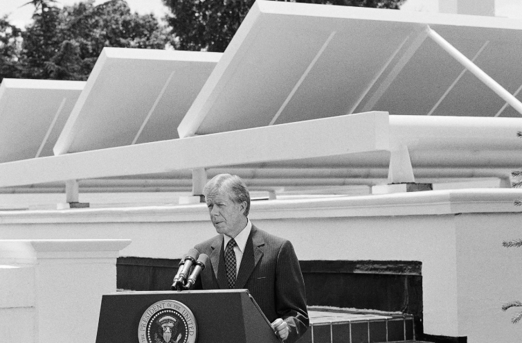man at podium