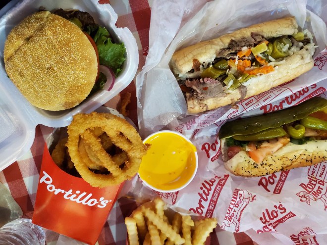 various fast food items