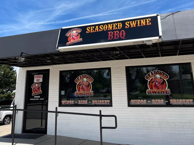 outside of a white building