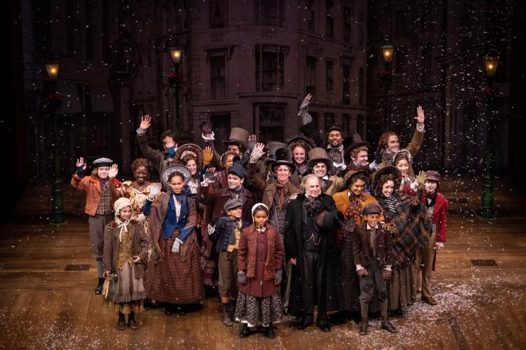 cast of A Christmas Carol on stage