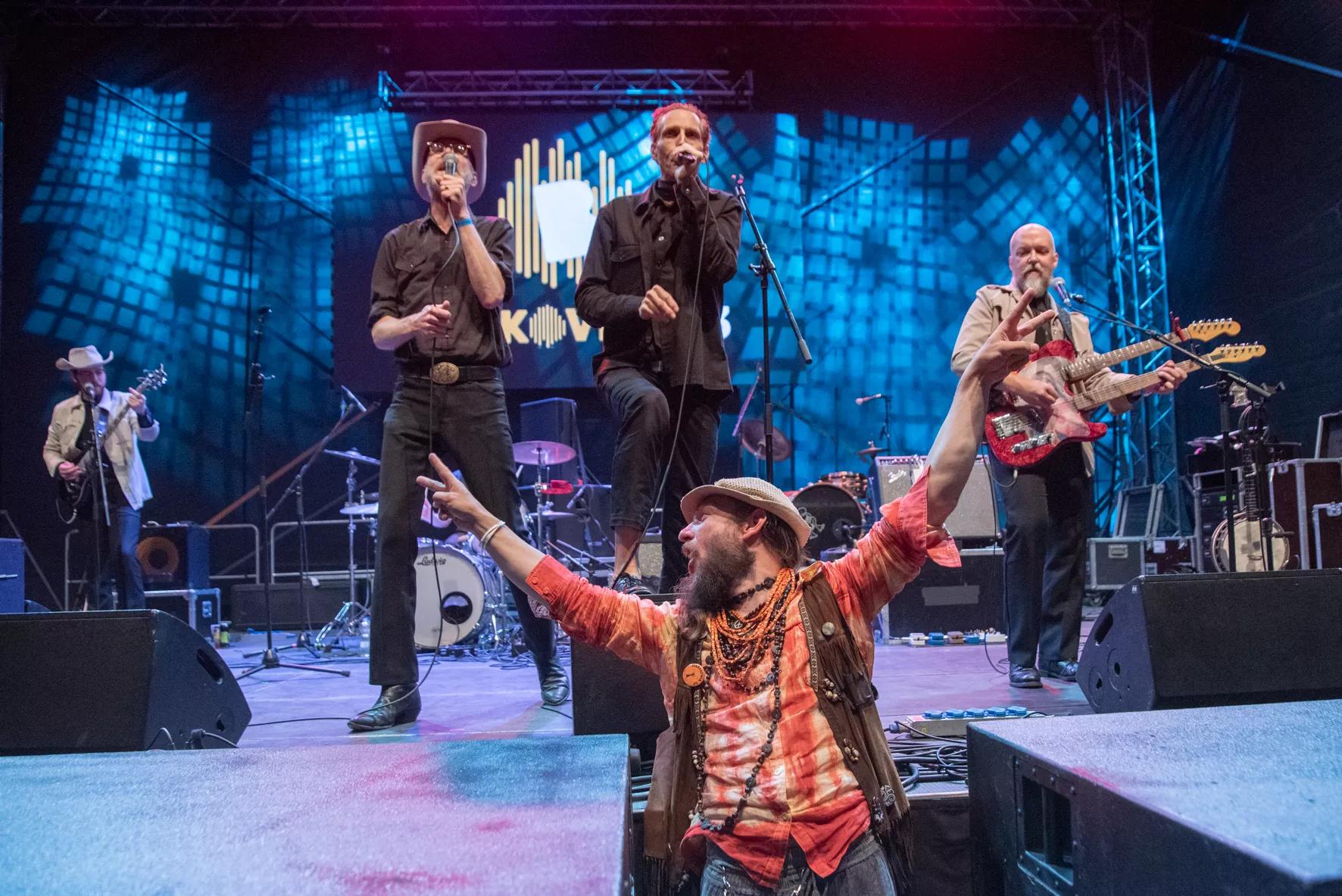band performing on stage