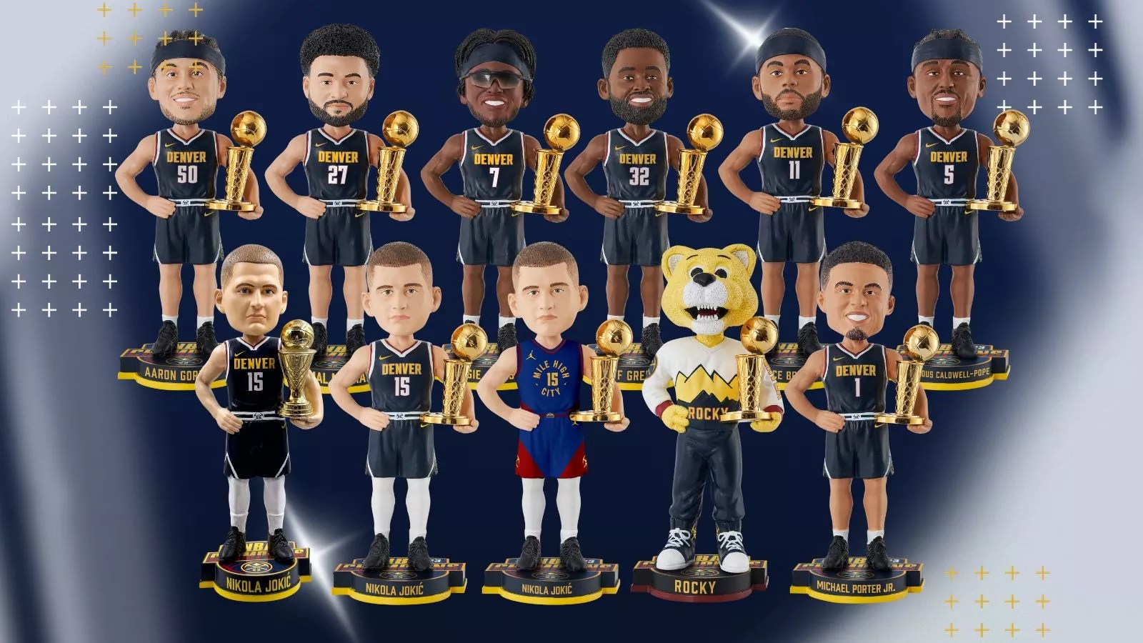 Bobblehead basketball players.