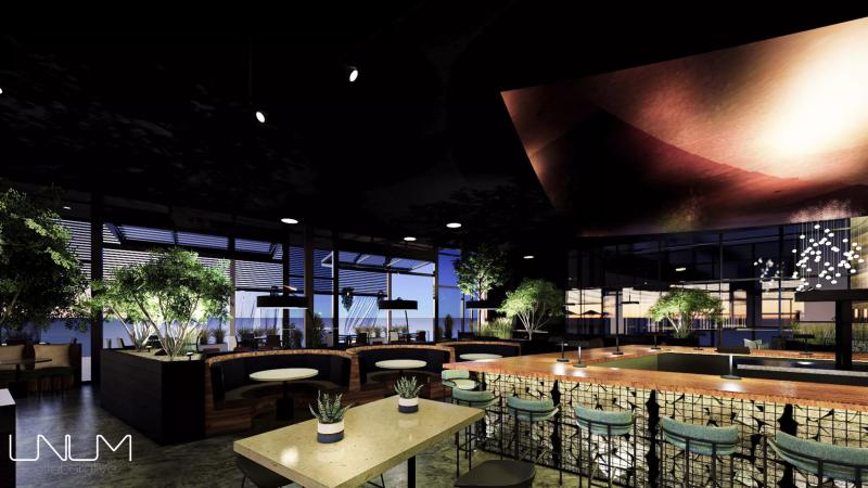 Inside rendering of a bar.