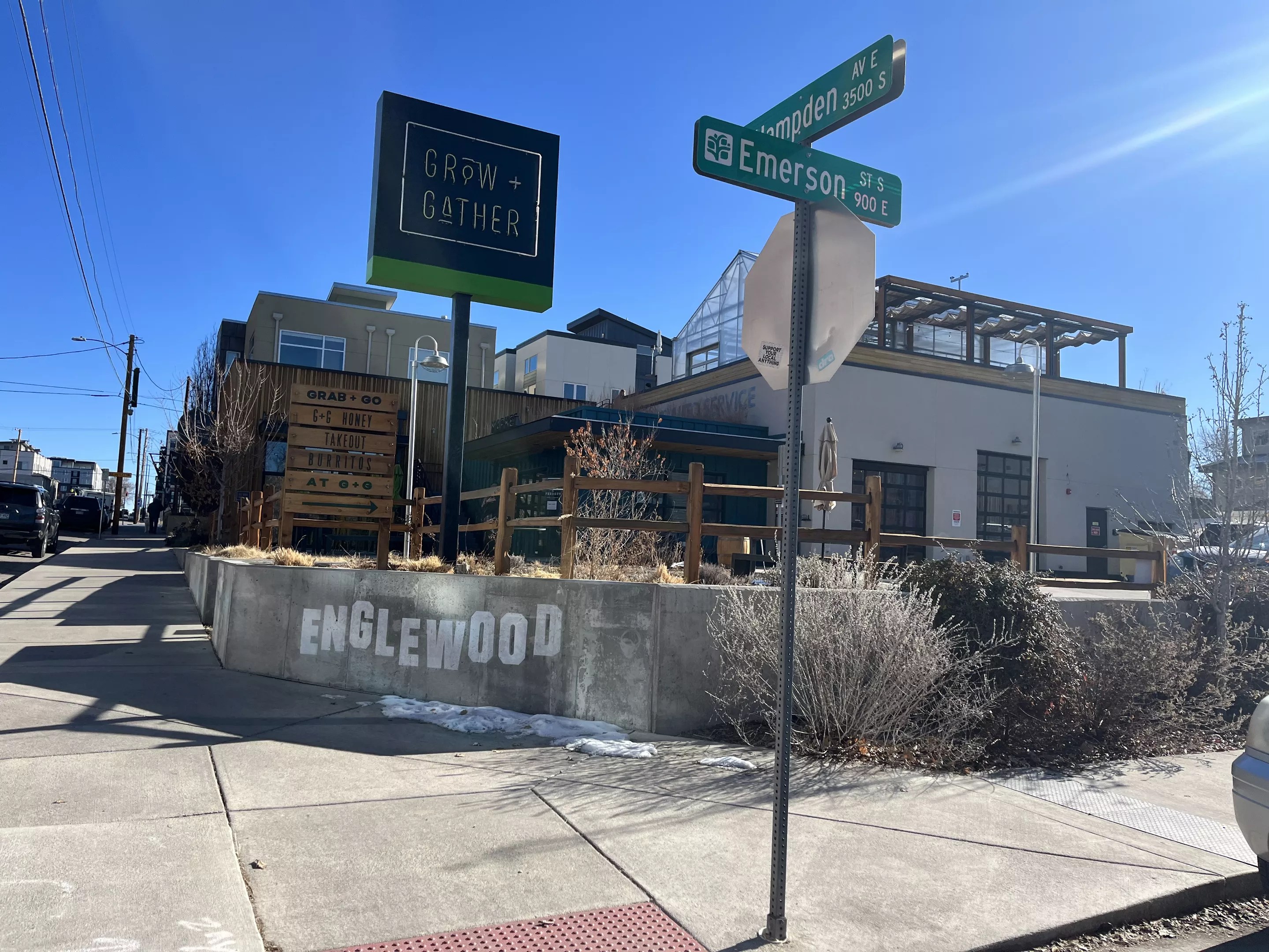 a street sign in front of a building
