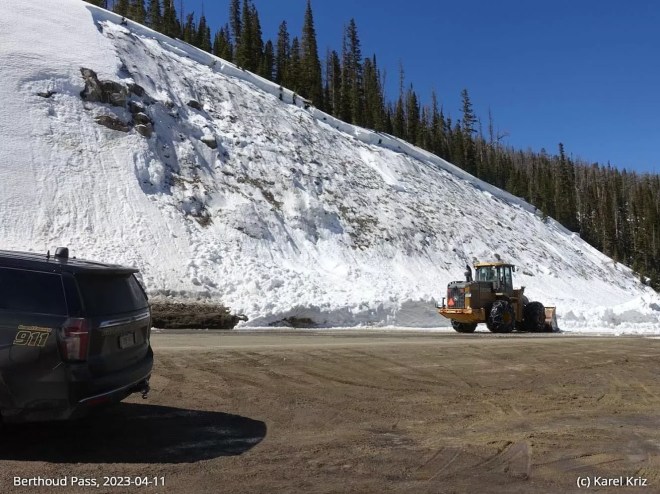 snow and equipment
